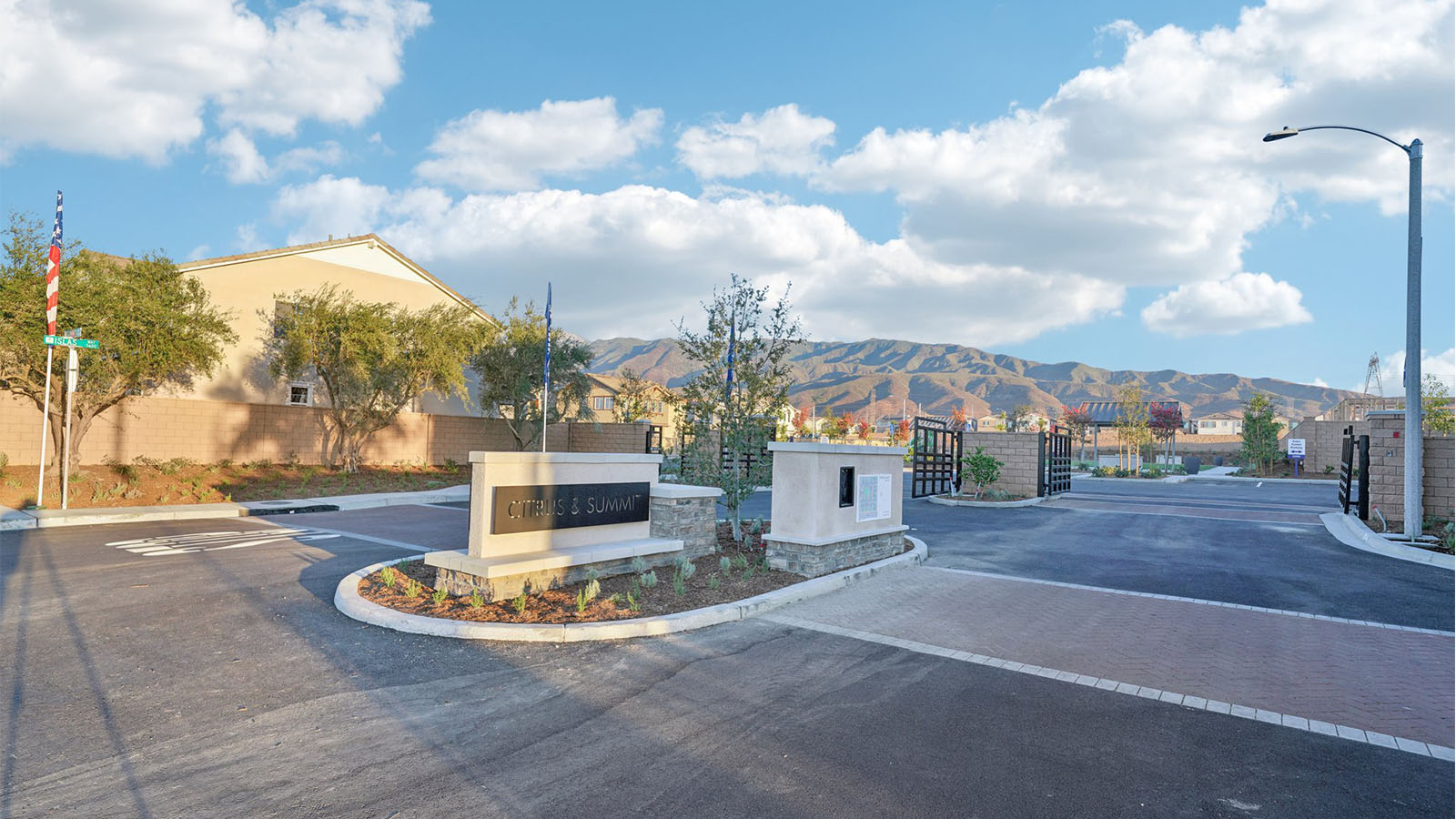 Gated community entrance
