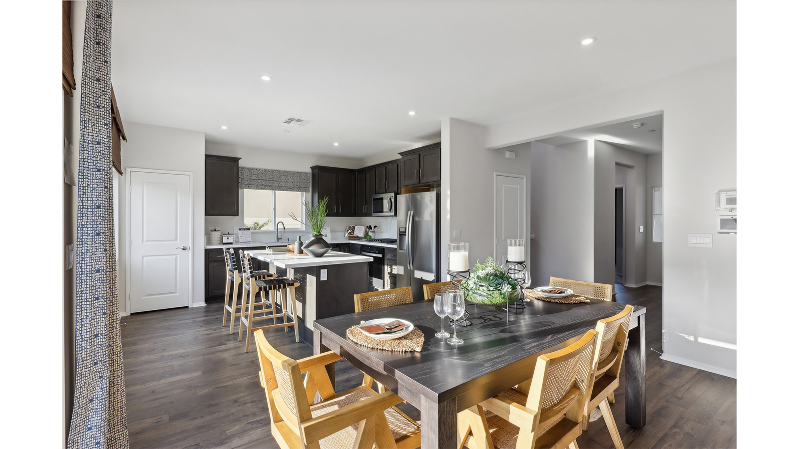 Open-concept kitchen and dining room