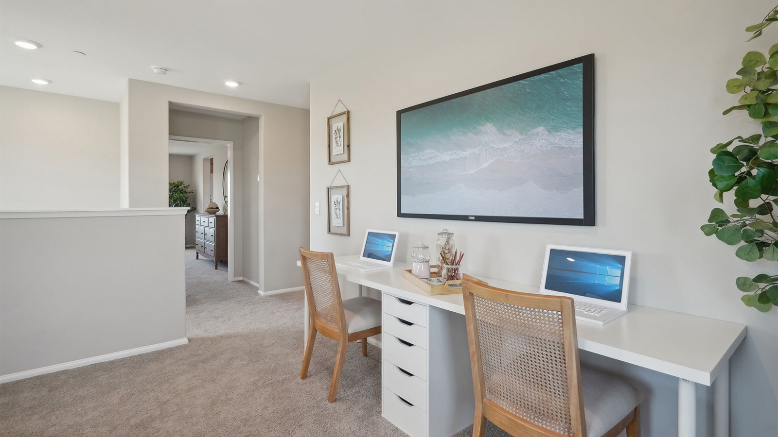 Oversized loft with carpet