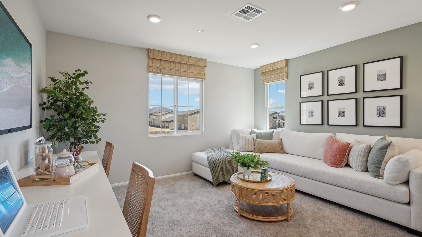 Oversized loft with carpet