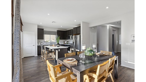 Open-concept kitchen and dining room