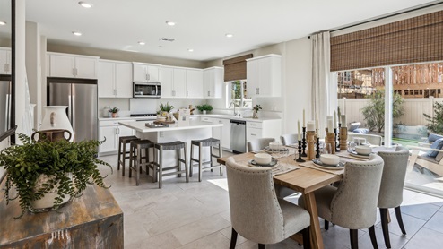 Spacious open-concept kitchen and dining room
