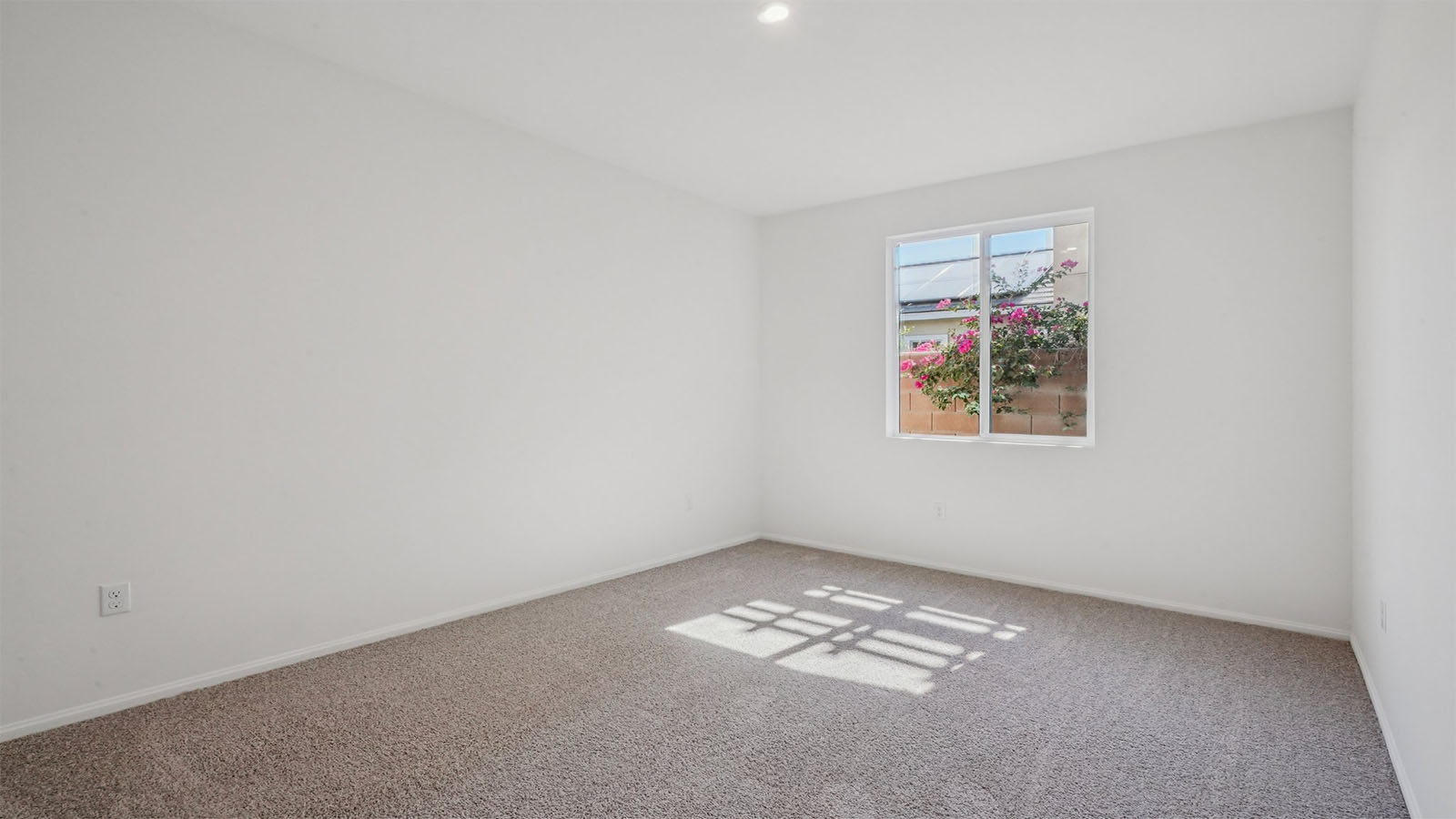 Secondary bedroom with carpet