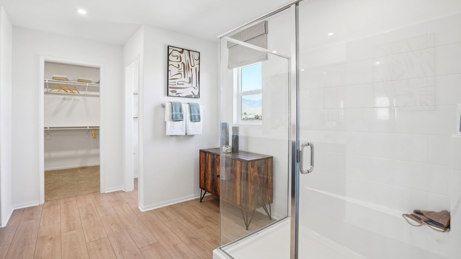Primary bedroom walk-in closet