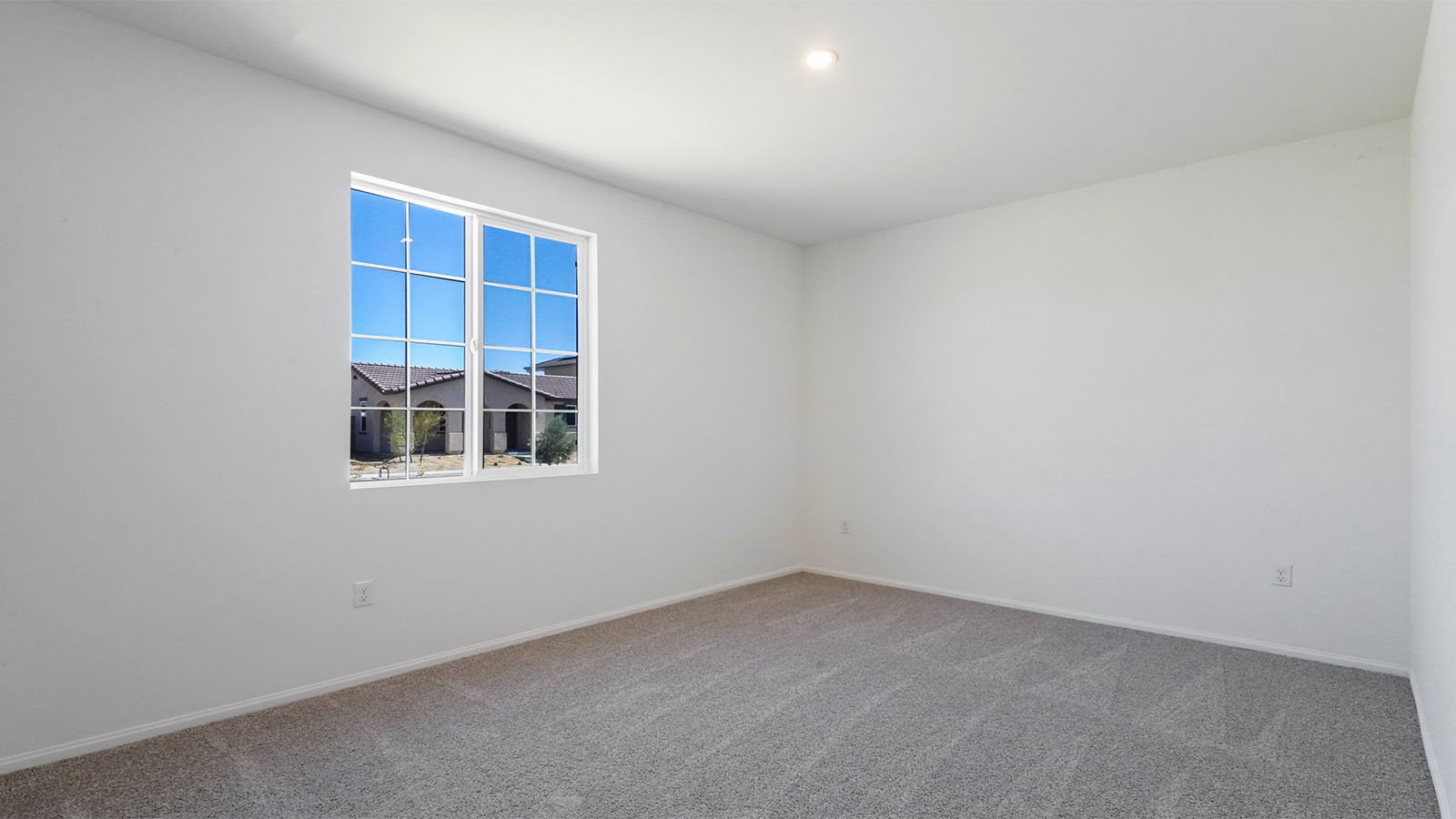 Secondary bedroom with carpet