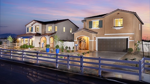 Seneca Pointe two-story model home exteriors