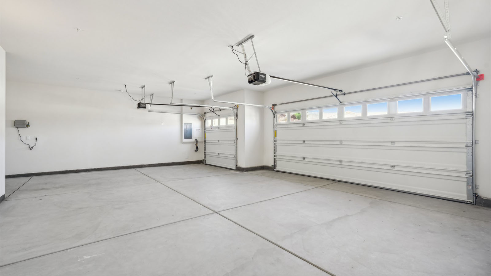 Three car garage interior