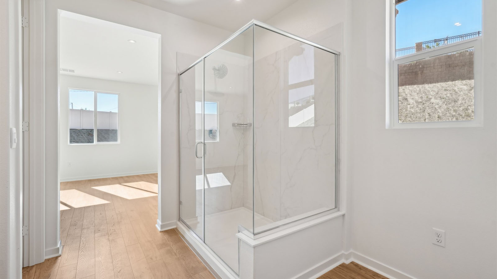 Primary bathroom with walk-in shower