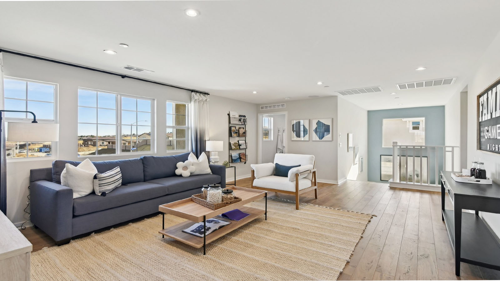 Oversized loft with laminate flooring