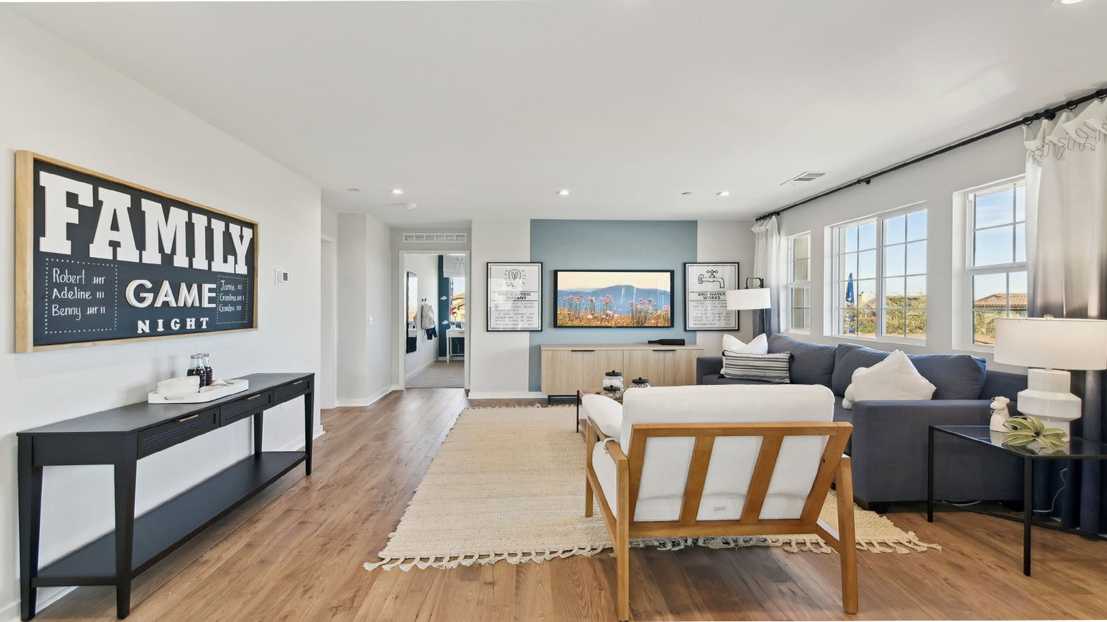 Oversized loft with laminate flooring