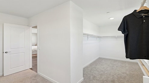 Primary bedroom walk-in closet