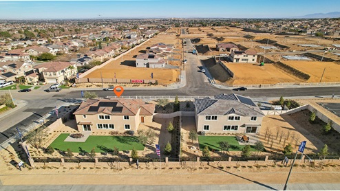 Ariel view of model homes
