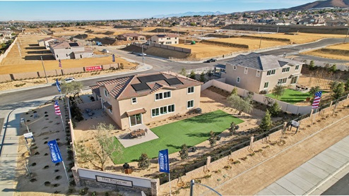 Ariel view of model homes