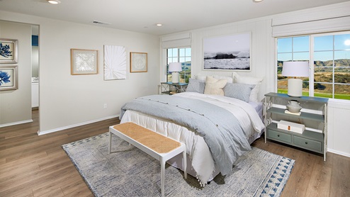 Spacious fully furnished primary bedroom