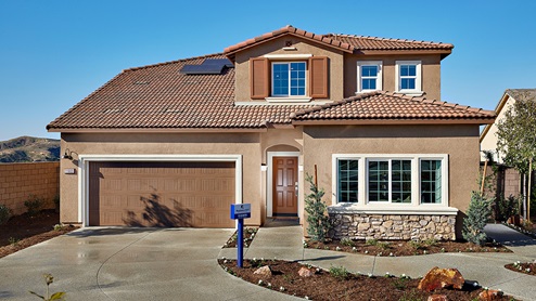 Two-story home with a 2-car garage