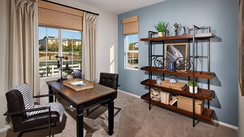 Office room with view of the front yard