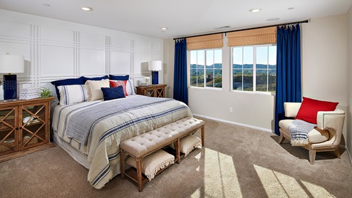 Spacious fully furnished primary bedroom