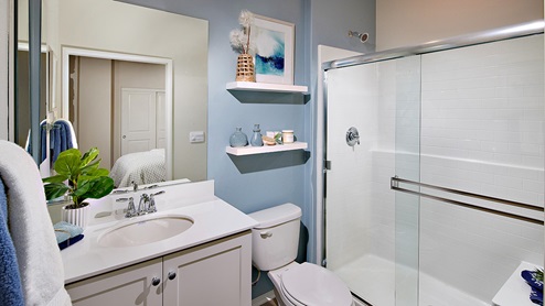 Bathroom with shower and tub