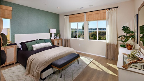Spacious furnished primary bedroom