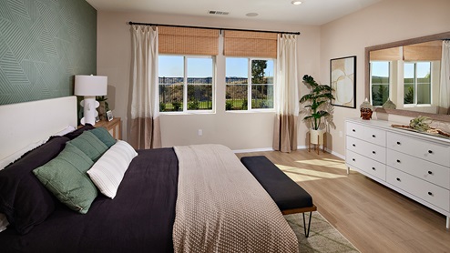 Spacious furnished primary bedroom