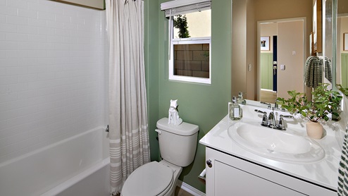 Bathroom with shower and tub