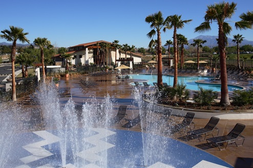 Splash pad swimming area