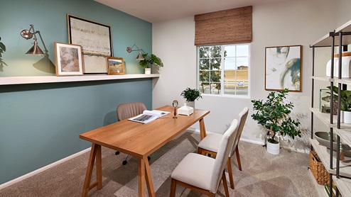 Office with plush carpet