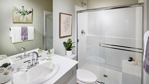 Bathroom with shower and tub