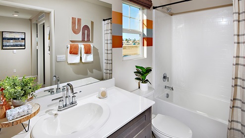 Bathroom with shower and tub