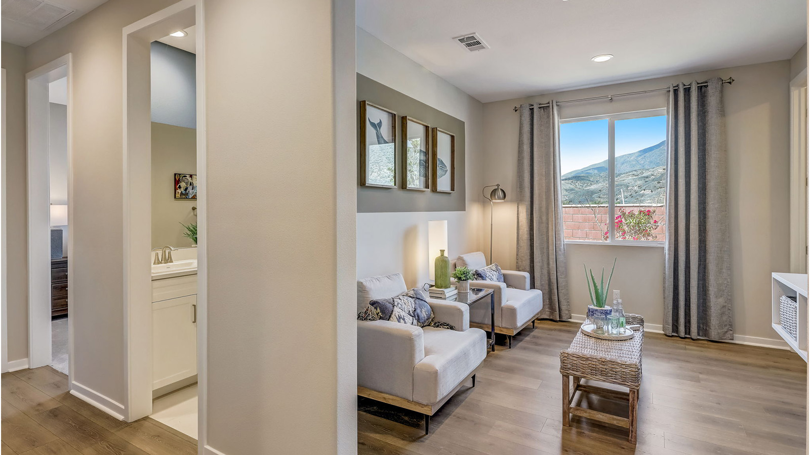 Den with walk-in storage