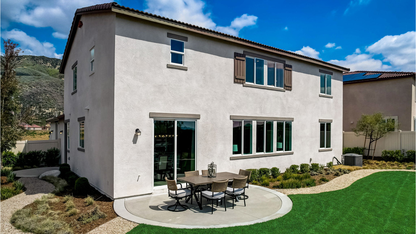 Spacious backyard with patio area