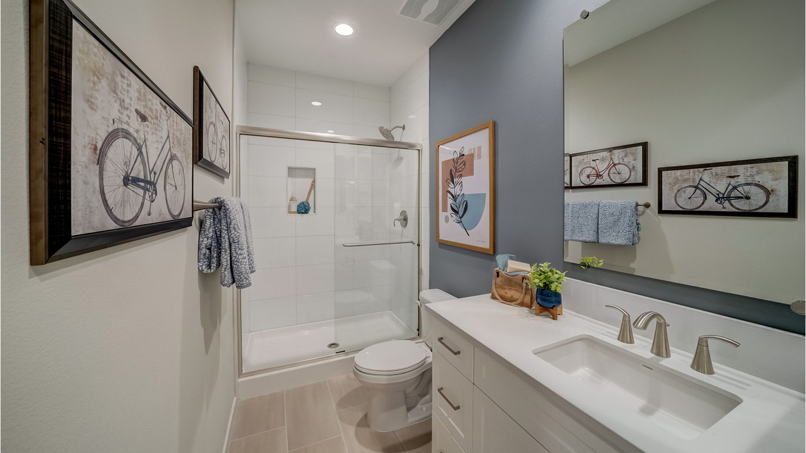 Multi-gen bathroom with shower