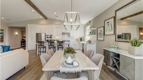 Open-concept dining area connected to kitchen