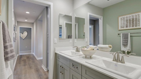 Bathroom with his and hers sinks