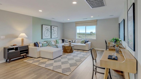 Spacious open-concept loft area