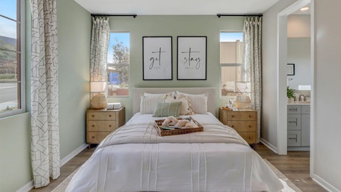 Bedroom with attached bathroom