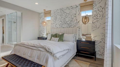 Spacious fully furnished primary bedroom