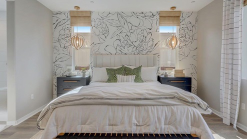 Spacious fully furnished primary bedroom