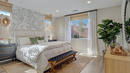 Spacious fully furnished primary bedroom