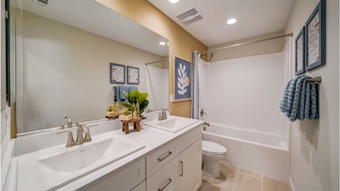 Bathroom with his and hers sinks