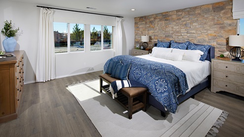 Fully furnished spacious primary bedroom