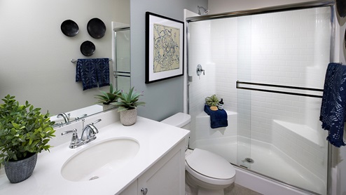 Bathroom with shower and tub
