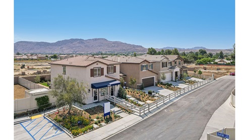 Panorama view of model homes