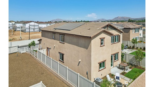 Spacious backyard with patio area