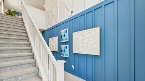 Entry way with open stairs