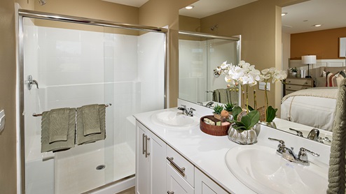 Bathroom with shower and tub
