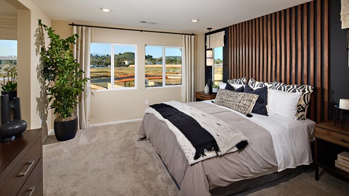 Spacious fully furnished primary bedroom