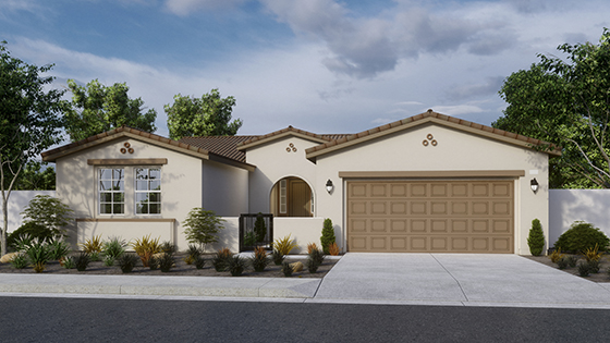 One-story Spanish style home with 2-car garage