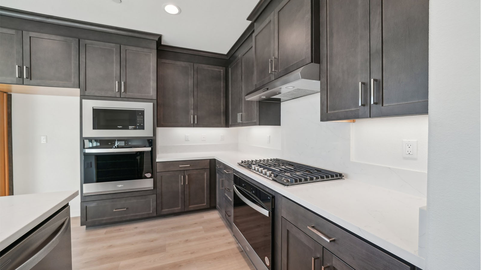Open-concept kitchen area