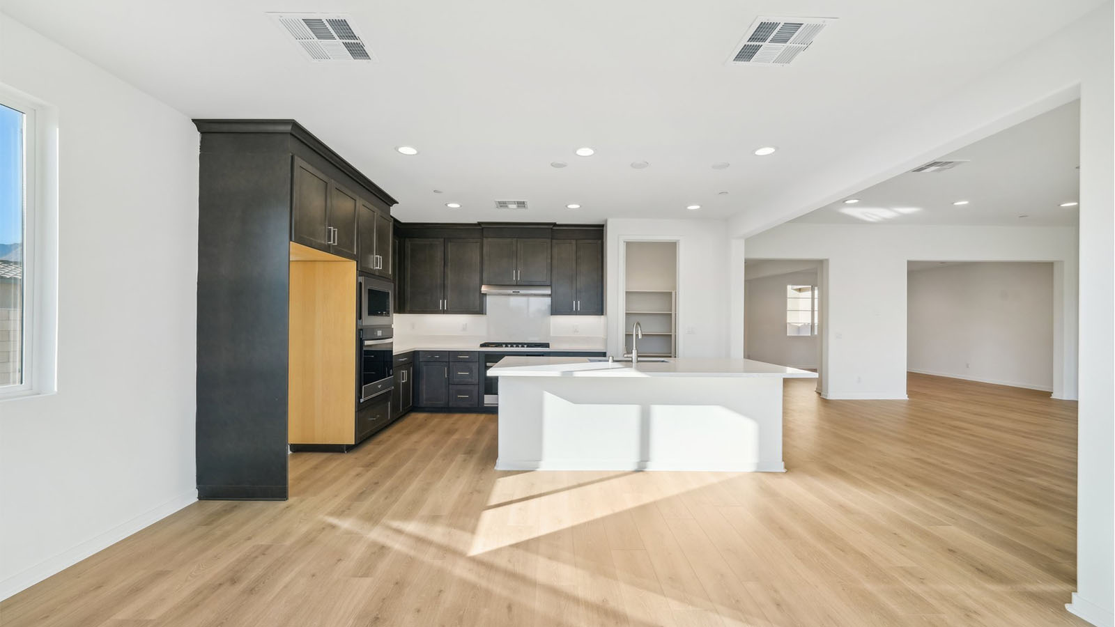 Open-concept kitchen area